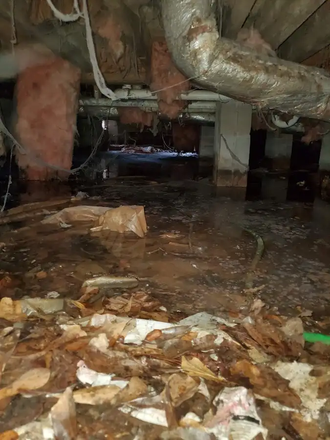 Crawl space flood assessment for Commercial Water Damage Restoration in Fanwood